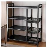 LDQ 4-tier rolling shelf, kitchen storage rack,