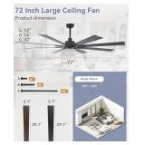 BLDC 72 inch Large Ceiling Fan with Lights and