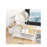 Dish Drying Rack, Two-Tier Dish Drying Rack with