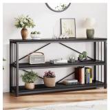 LVB Black Console Table, Modern Entryway Table
