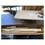 Big Metal glass wood shelf new in open box
