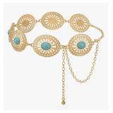 New Western Concho Chain Belts for Women Cowgirl