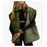 Size Small Women Winter Oversized Puffer Vest