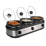 TRU Triple Buffet Server - Three 2.5 Quart