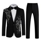 Mens Suits Slim Fit 2 Piece Formal Tuxedo Suits