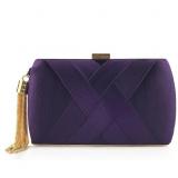 New Satin Clutch Purse Evening bag Tassels