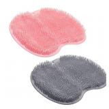 New 2PACK Shower Foot Scrubber Mat Back Washer