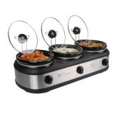 TRU Triple Buffet Server - Three 2.5 Quart