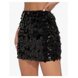 New GUANYY Sequin Skirt Mini Skirts Small