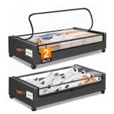 New Under Bed Storage with Wheels 2Pack Storage