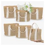 New Paterr 6 Pcs Mini Beach Straw Bags for