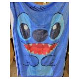 Blue Cute Throw Blanket All Season Cartoon Stit h