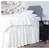 New Shreem Linen Dorm Room Bed Skirt Twin XL 42