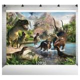 New 2 PCs SJOLOON 7X5ft Dinosaur Backdrop Vinyl