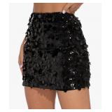 New GUANYY Sequin Skirt Stretchy Mini Skirt,