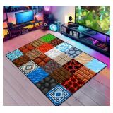 60 x 40 Inches Minecraft Theme Game Rug Teen Boys