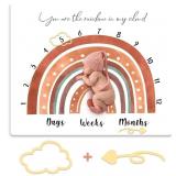 New Boho Rainbow Monthly Milestone Blanket