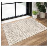 Moroccan Washable Rugs, 2x3 Beige Entrance Small