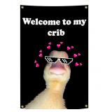 New Welcome to My Crib Flag Room Decor Duck