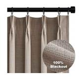 Topfinel Greige 90 Inches Long Blackout Natural