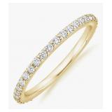 PAVOI 14K Gold Plated Eternity Ring | Stackable