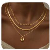 New 14k Gold/Silver Plated Layered Gold Necklaces