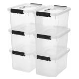 New lot of 2 6 Quart Clear Storage Latch