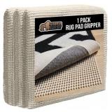 New GORILLA GRIP Strong Rug Pad Gripper, 5x7 FT,