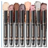 New LANGMANNI 8Colors Dual-Ended Eyeshadow Stick
