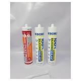 Lot Of 3 100% Silicone Sealant New Missing Tips