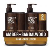 New Every Man Jack Mens Amber + Sandalwood Hand &