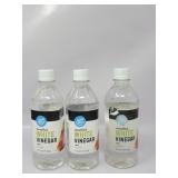 Lot Of 3 Distilled White Vinegar 16oz New Damaged