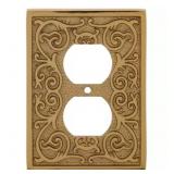 New 4-pack Gold Ornate Outlet Cover
