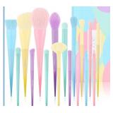 New Docolor Makeup Brushes 17 Pcs Colourful