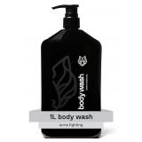 New Black Wolf Salicylic Acid Body Wash for Men,