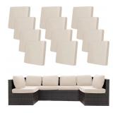New 12Pcs Stretch Patio Cushion Covers,Outdoor