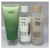 3pc Anua skincare products- pore cleansing foam,