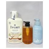 New body wash, ivory, rememberiin, and saltair