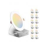 Amico 12 Pack 6 Inch 3CCT Ultra-Thin LED Recessed