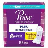 New Poise Incontinence Pads for Women, 6 Drop