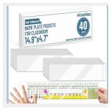 40 PCS Nameplate Pocket, 14.9" x 4.7"Adhesive