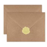 100 Pack Envelopes for Invitation- Brown Kraft