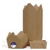 New 50 Pack 27 oz Take Out Food Containers, Kraft