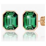 Austrian Crystal Octagon Stud Earrings for Women