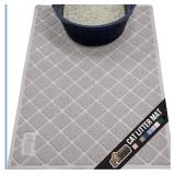 New GORILLA GRIP Cat Litter Box Mat, 47x35, Water