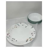 Glass Dinnerware Sets Service, Triple Layer Chip
