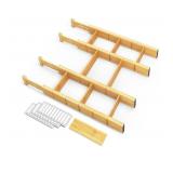 SpaceAid Bamboo Drawer Dividers with Inserts and