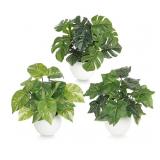 3 PCS Small Fake Plants, Artificial Potted Plants