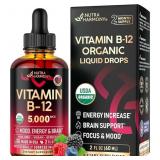 USDA Organic Vitamin B12 Sublingual Drops - 5000