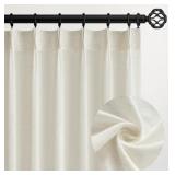 Topfinel Natural Pinch Pleated Linen Curtains 84